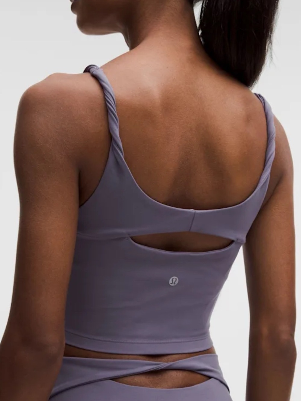 NWT Lululemon Align Twist-Strap Crop Tank in Gray Mist